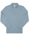 Heren polo B&C My Polo 210 Long Sleeve Almalfi Blue